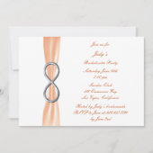 Oranje Infinity Bachelorette Party Kaart (Voorkant)