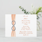 Oranje Infinity Bachelorette Party Kaart (Staand voorkant)