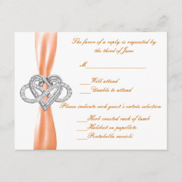 Oranje Infinity Heart Response Kaart