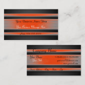 Oranje, ingeblikt metaalkaartmodel visitekaartje (Voorkant / Achterkant)