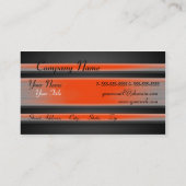 Oranje, ingeblikt metaalkaartmodel visitekaartje (Achterkant)