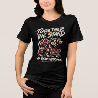 Oranje inheemse Amerikaanse anti-pest eenheidsdag Tri-Blend Shirt