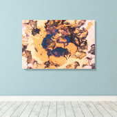 Oranje inkten canvas afdruk (Insitu (Houten vloer))