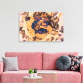 Oranje inkten canvas afdruk (Insitu (Woonkamer))