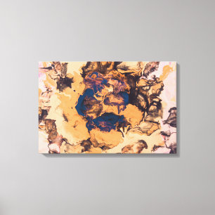 Oranje inkten canvas afdruk