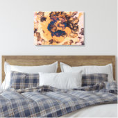 Oranje inkten canvas afdruk (Insitu (Slaapkamer))