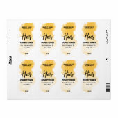 Oranje inktshampoo-conditionerlabels etiket (Full Sheet)