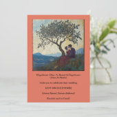 Oranje Innu-stel dat elkaar neus kuste uit liefde  Kaart (Staand voorkant)