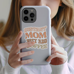 Oranje Instant Mom Gewoon toevoegen Koffie Vinyl S Sticker