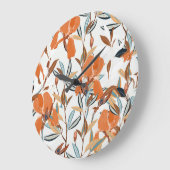  Oranje iris bloemmotief Grote Klok (Hoek)