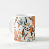 Oranje iris bloemmotief Koffiemok (Voorkant links)