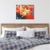 Oranje Iris Canvas Afdruk (Insitu (Slaapkamer))