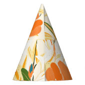 Oranje irissen: naadloos bloemmotief feesthoedjes (Achterkant)