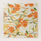 Oranje irissen: naadloos bloemmotief legpuzzel (Horizontaal)