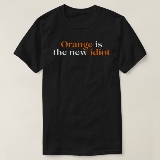 Oranje is de nieuwe idioot t-shirt (Design voorkant)