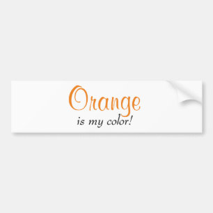 Oranje Is Mijn Kleur Zeggen Bumpersticker