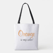 Oranje is mijn kleurencitaat tote bag (Achterkant)