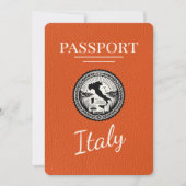 Oranje Italië Paspoort Save The Date (Voorkant)