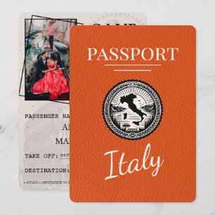 Oranje Italië Paspoort Save The Date