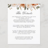 Oranje Ivory Moss Floral budget huwelijksgegevens (Voorkant)