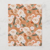 Oranje Ivory Moss Floral budget huwelijksgegevens (Achterkant)