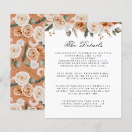 Oranje Ivory Moss Floral budget huwelijksgegevens