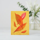 Oranje jaarbladkunst in de Herfst Briefkaart (Staand voorkant)