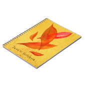 Oranje jaarbladkunst in de Herfst Notitieboek (Linkerzijde)