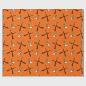 Oranje jachtpatroon voor eenden cadeaupapier (Vlak)