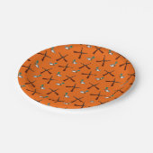 Oranje jachtpatroon voor eenden papieren bordje (Gekanteld)