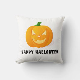 Oranje Jack o' lantaarn Gelukkig Halloween Kussen