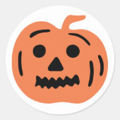 Oranje Jack-O-Lantern Halloween Pumpkin Ronde Sticker (Voorkant)