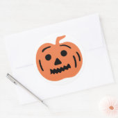 Oranje Jack-O-Lantern Halloween Pumpkin Ronde Sticker (Envelop)