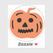 Oranje Jack-O-Lantern Halloween Pumpkin Sticker (Vel)