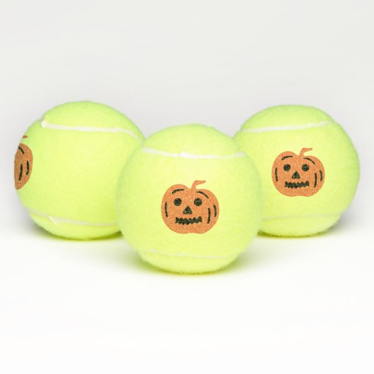 Oranje Jack-O-Lantern Halloween Pumpkin Tennisballen (Multi)