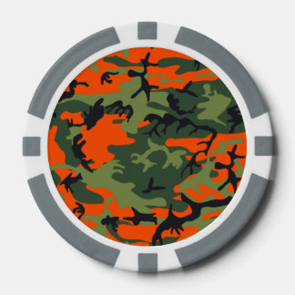 Oranje jager camo pokerchips