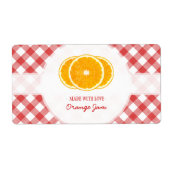 Oranje Jam Etiket (Voorkant)