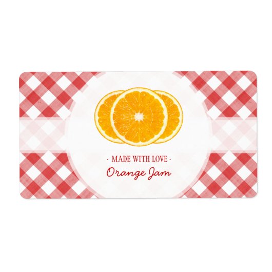 Oranje Jam Etiket (Voorkant)