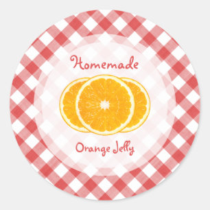 Oranje Jam Jelly Ronde Sticker