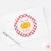 Oranje Jam Jelly Ronde Sticker (Envelop)