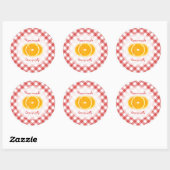 Oranje Jam Jelly Ronde Sticker (Vel)