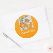 oranje jam ronde sticker (Envelop)