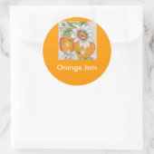 oranje jam ronde sticker (Tas)