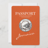 Oranje Jamaica Passport Bewaar de datum Save The Date (Voorkant)