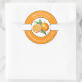 Oranje jamlabel ronde sticker (Tas)
