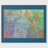 ORANJE JAPANESE WOODBLOCK AFDRUKpapier Cadeaupapier (Vlak)