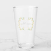 Oranje japanse bloemen glas (Achterkant)
