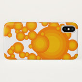 Oranje jaren 70 styling cirkels als bellen Case-Mate iPhone case (Achterkant (horizontaal))