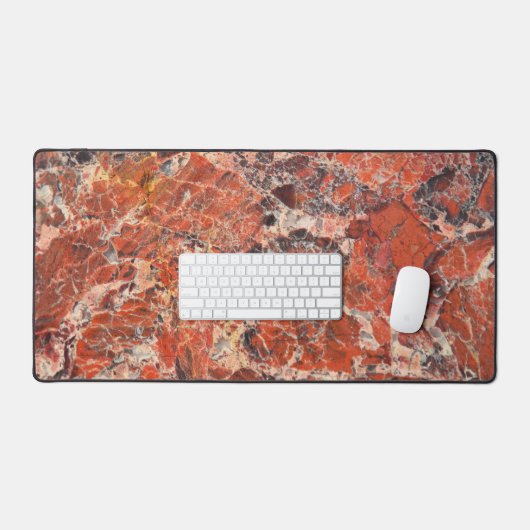 Oranje Jasper Stone Pattern Bureaumat (Keyboard & Muis)