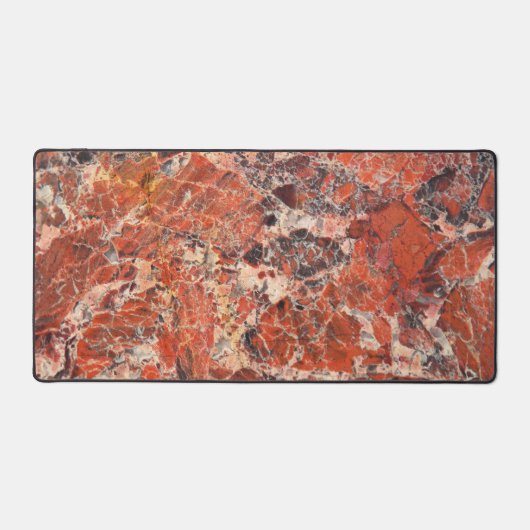 Oranje Jasper Stone Pattern Bureaumat (Voorkant)